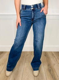 Judy Blue - Kira High-rise Double Button Wide Leg Jeans