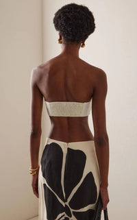 Cala de la Cruz Santa Cruz Top in ivory marfil - women's shirt - detail view