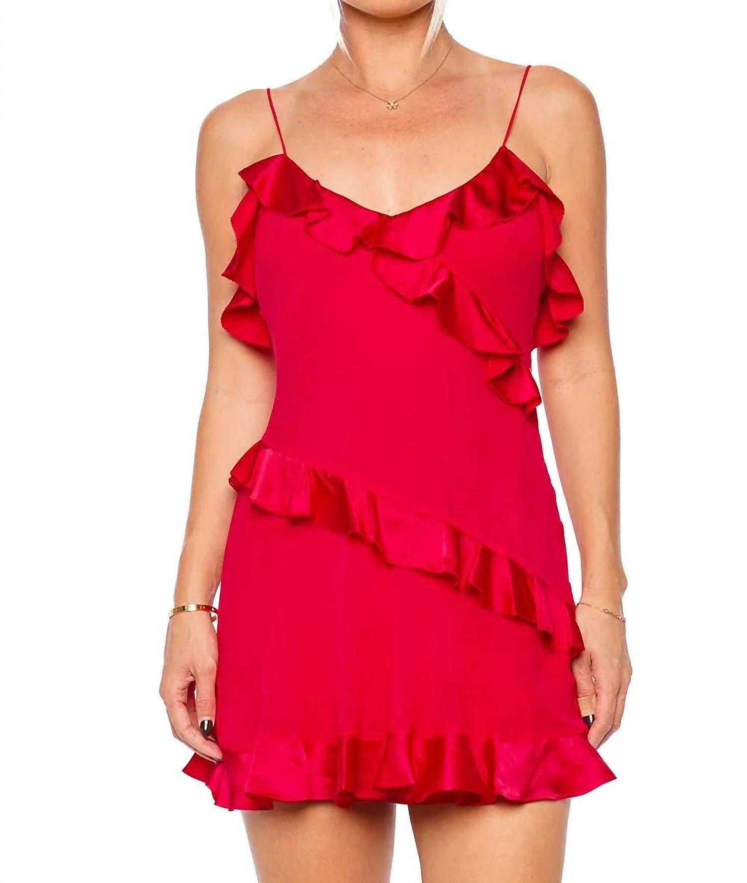 Loveshackfancy - Lomina Silk Ruffle Mini Dress