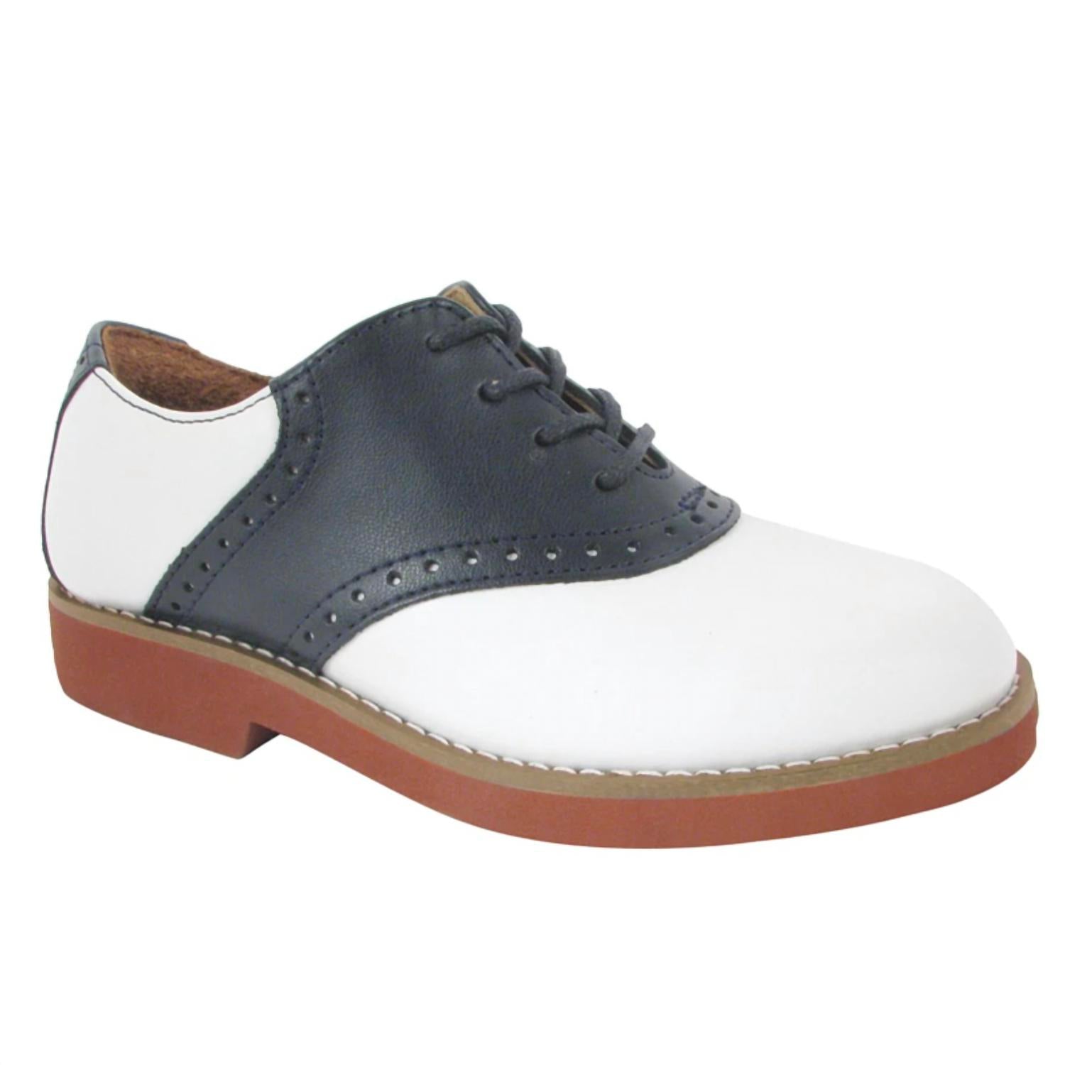 School Issue Girl's Upper Class Shoes in white navy - kids' shoe