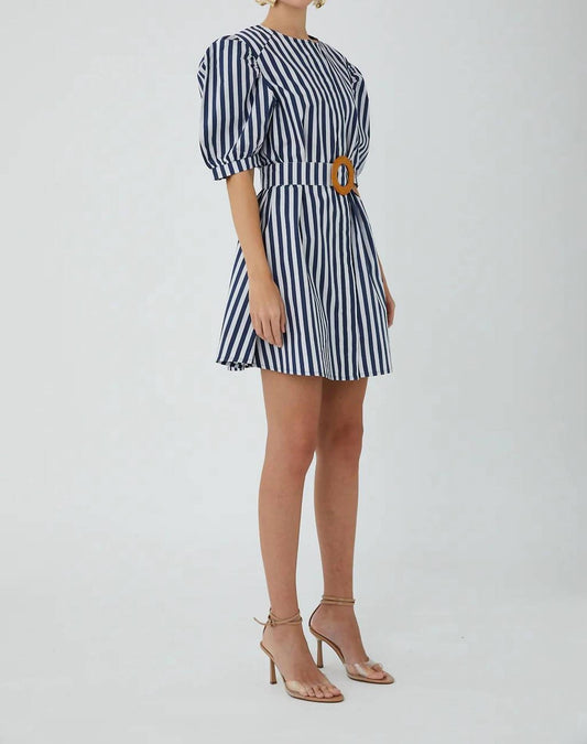 Js71 - Dion Stripe Belt Dress