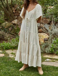 By Together - Sweetheart Tiered Flare Maxi Dress