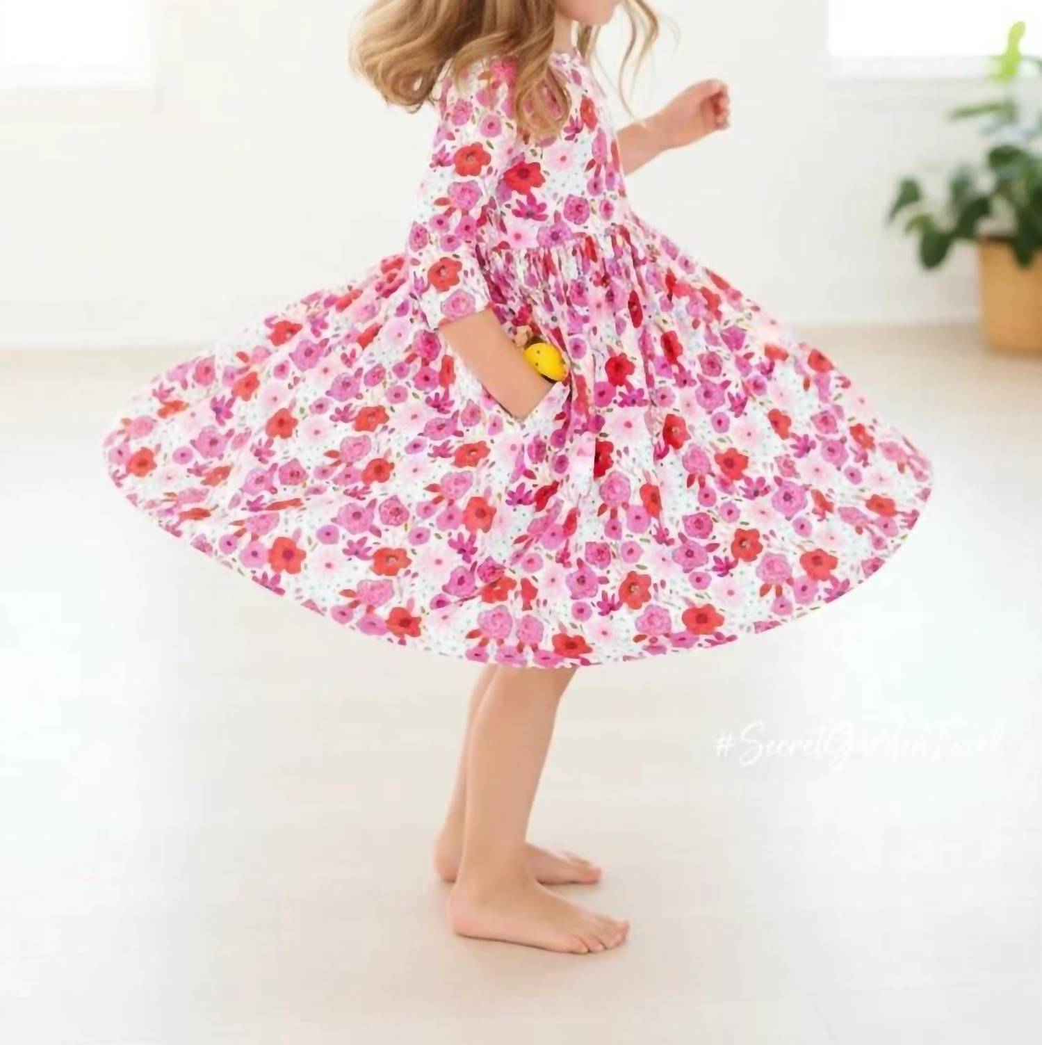 Mila & Rose - Quarter Sleeve Pocket Twirl Dress