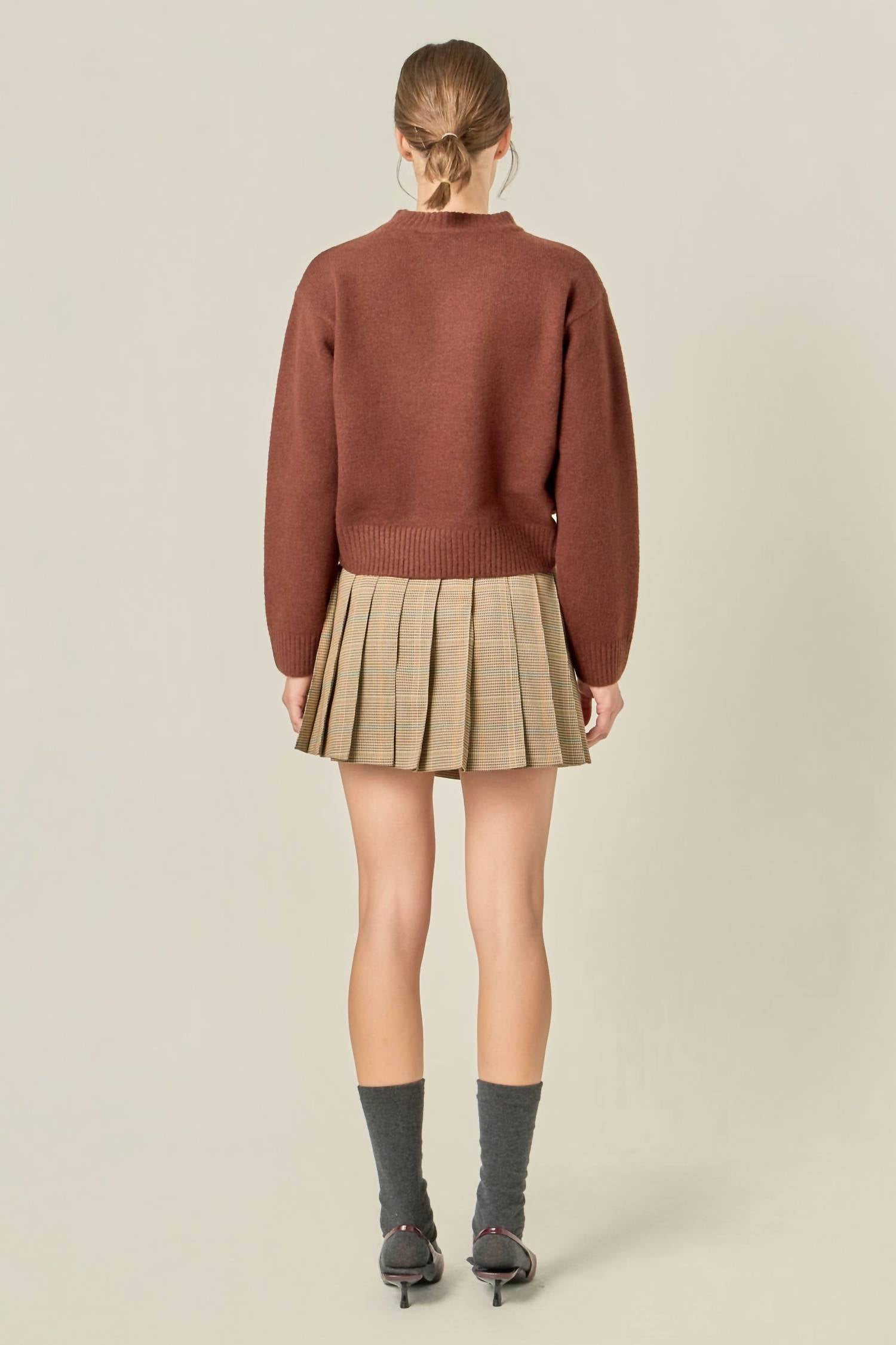 English Factory - Olivia Teddy Bear Knit Sweater