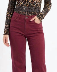 Anniewear - High Rise Cropped Wide Leg Jeans