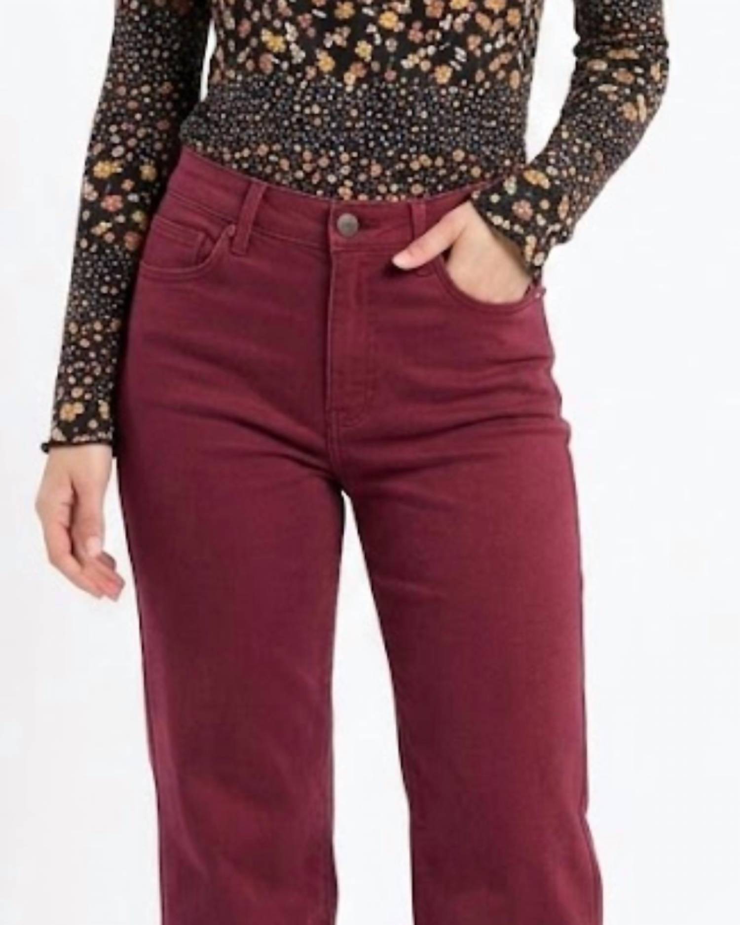 Anniewear - High Rise Cropped Wide Leg Jeans