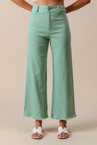 So Me - Frayed Hem Wide Leg Pant