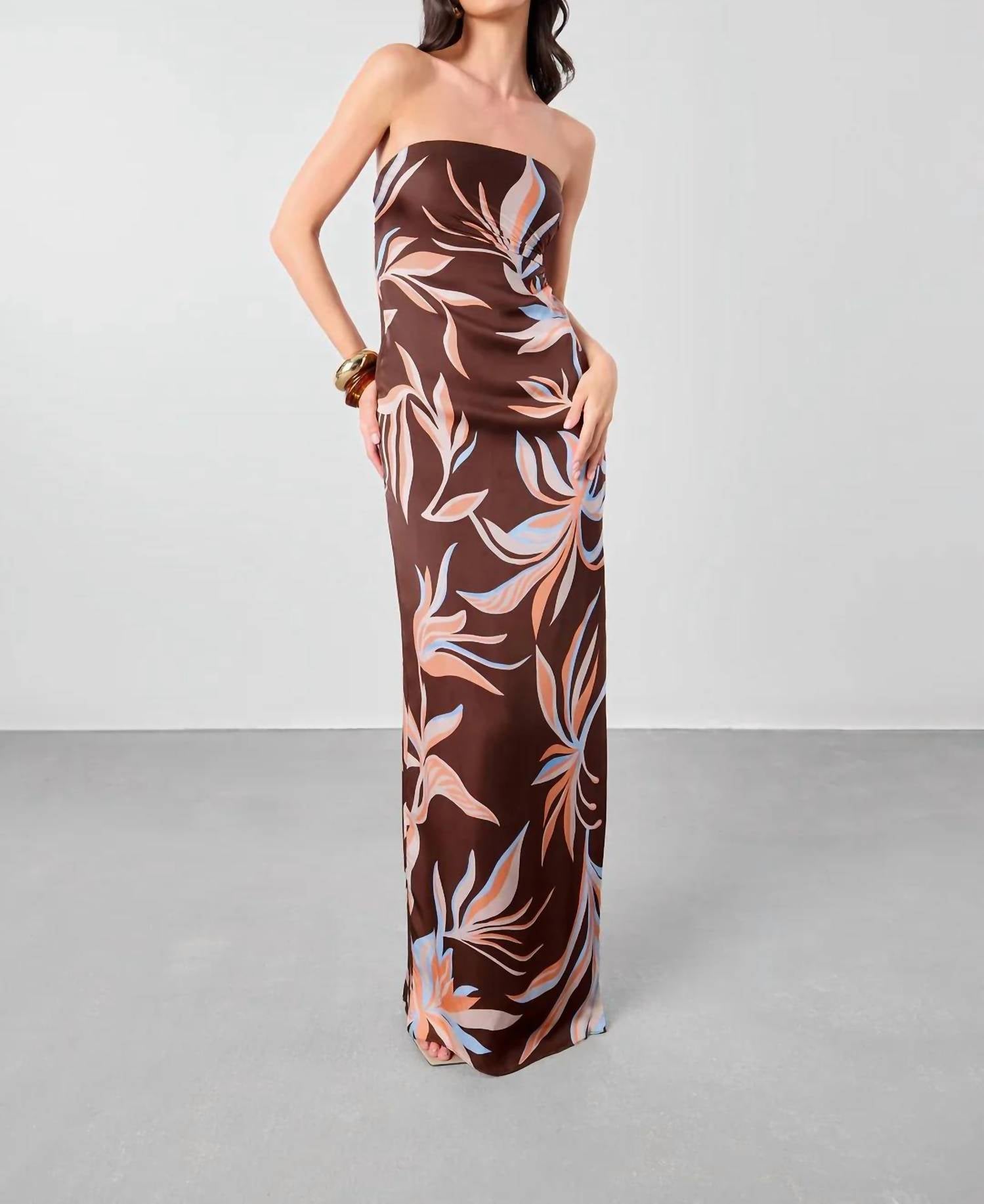 Rococo Sand - Fern Ruched Maxi Dress