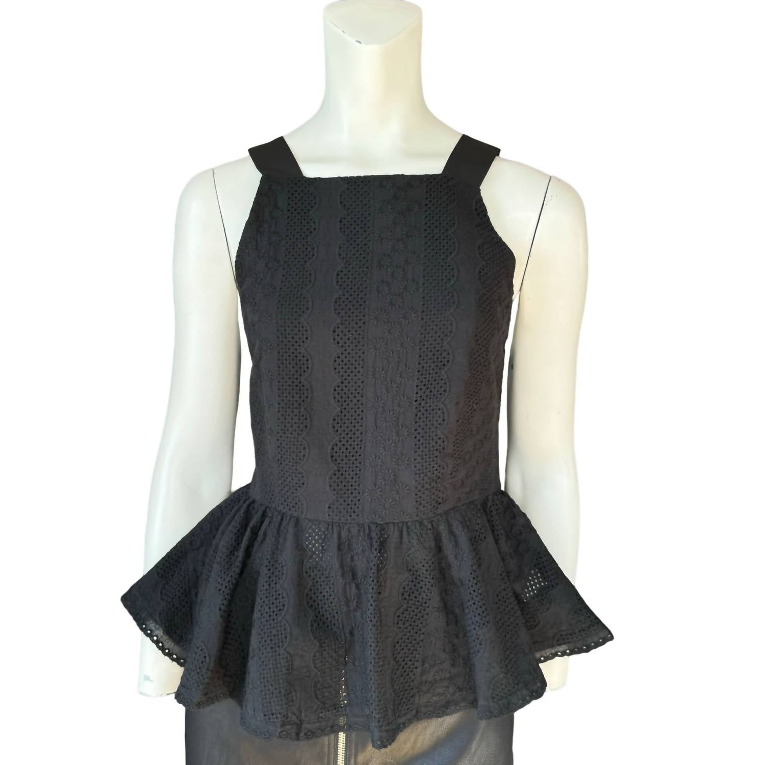 Endless Rose - Lace Sleeveless Peplum Top