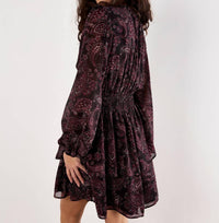Apricot - Batik Paisley Ruffle Detail Dress