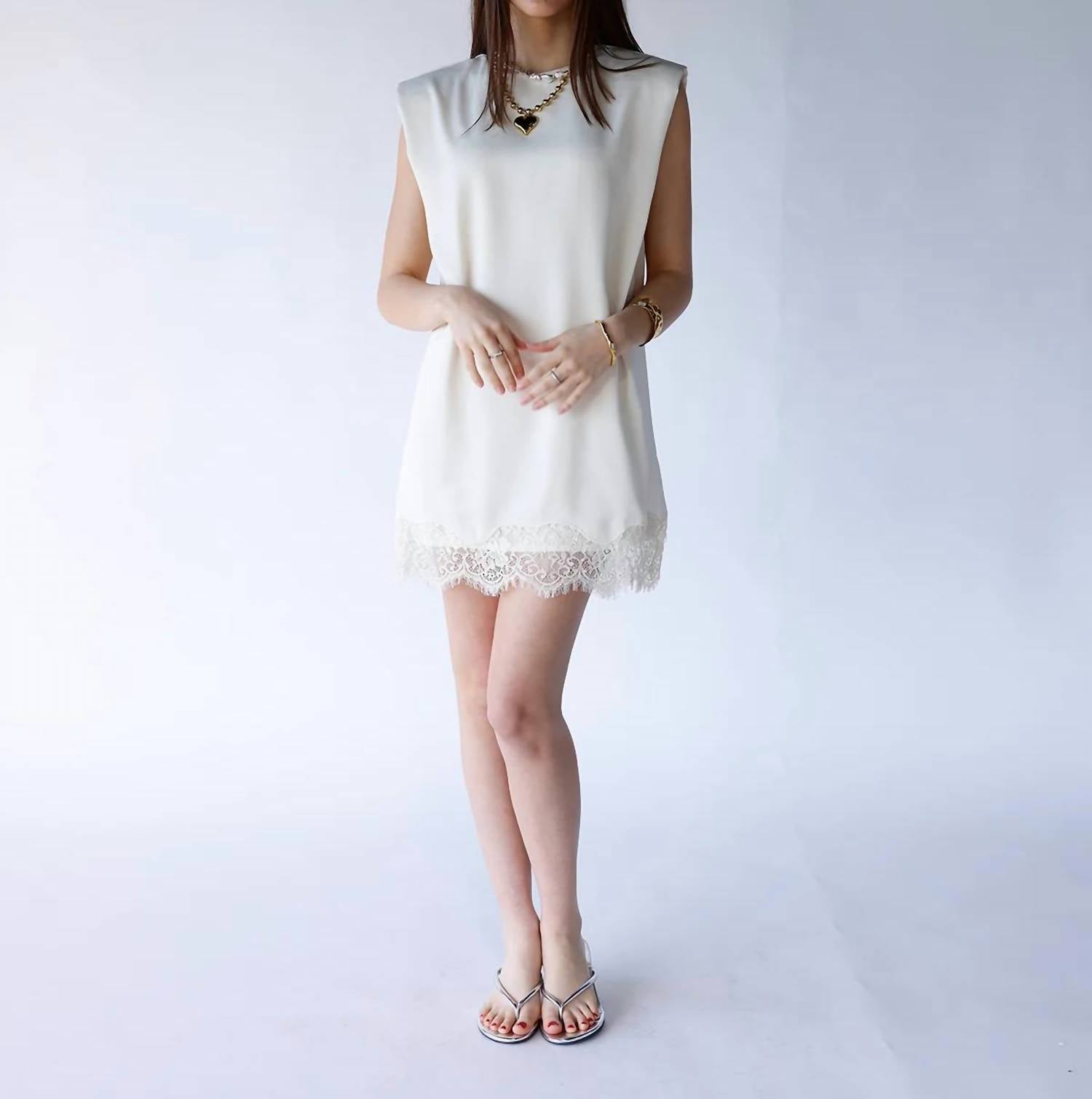 Luvee - Peyton Lace Trim Mini Dress
