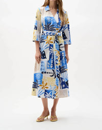 Joseph Ribkoff - Tropical A-line Wrap Dress