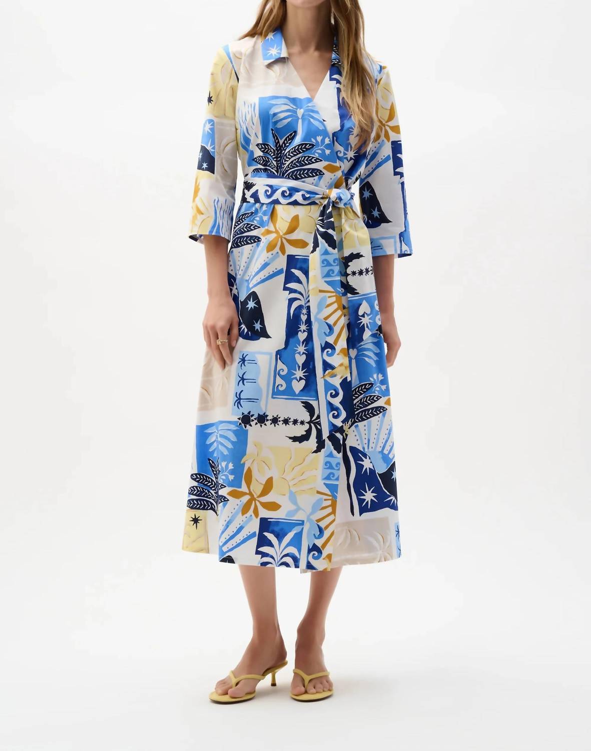 Joseph Ribkoff - Tropical A-line Wrap Dress