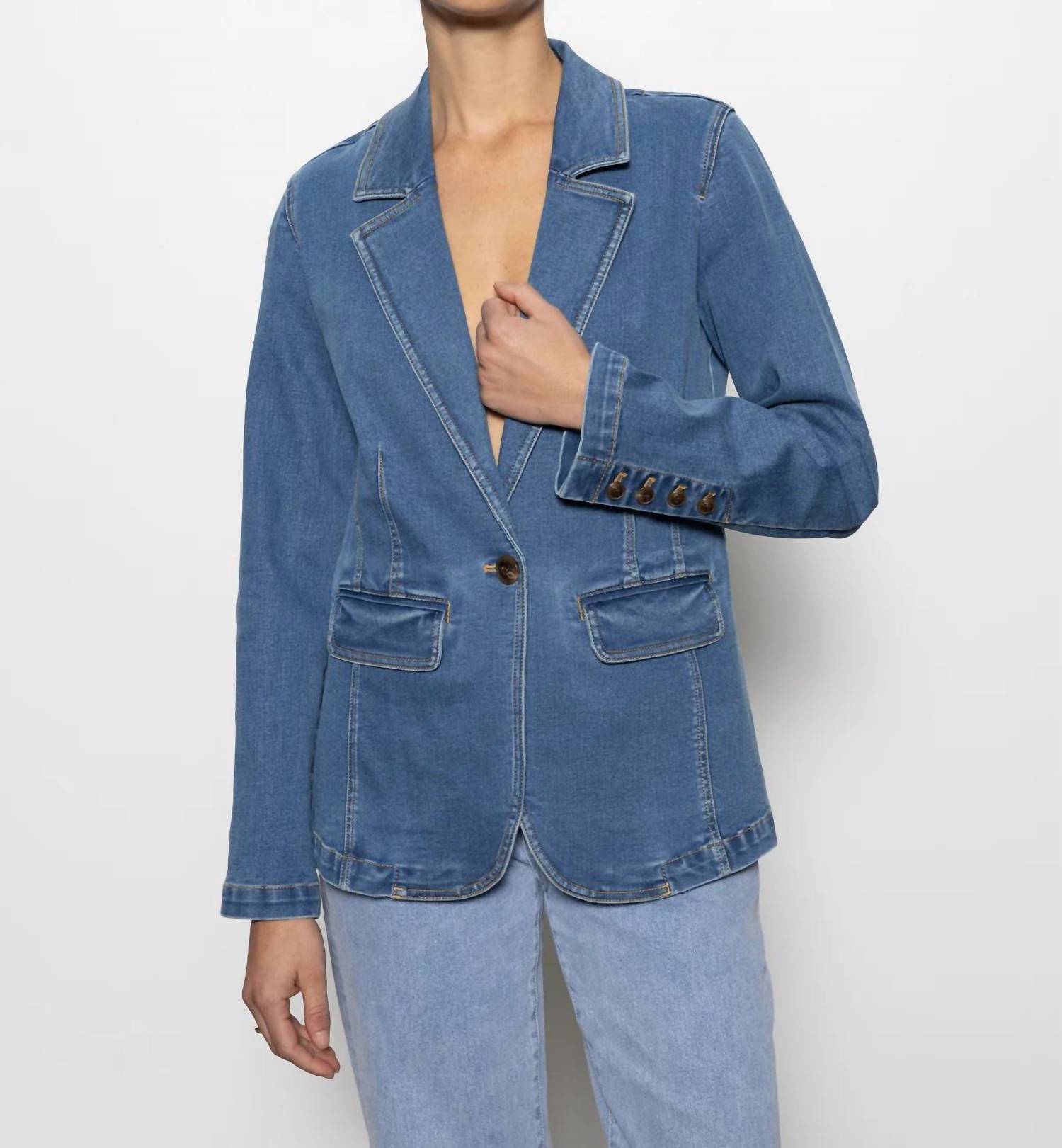 Sanctuary - Sculpted Denim Blazer