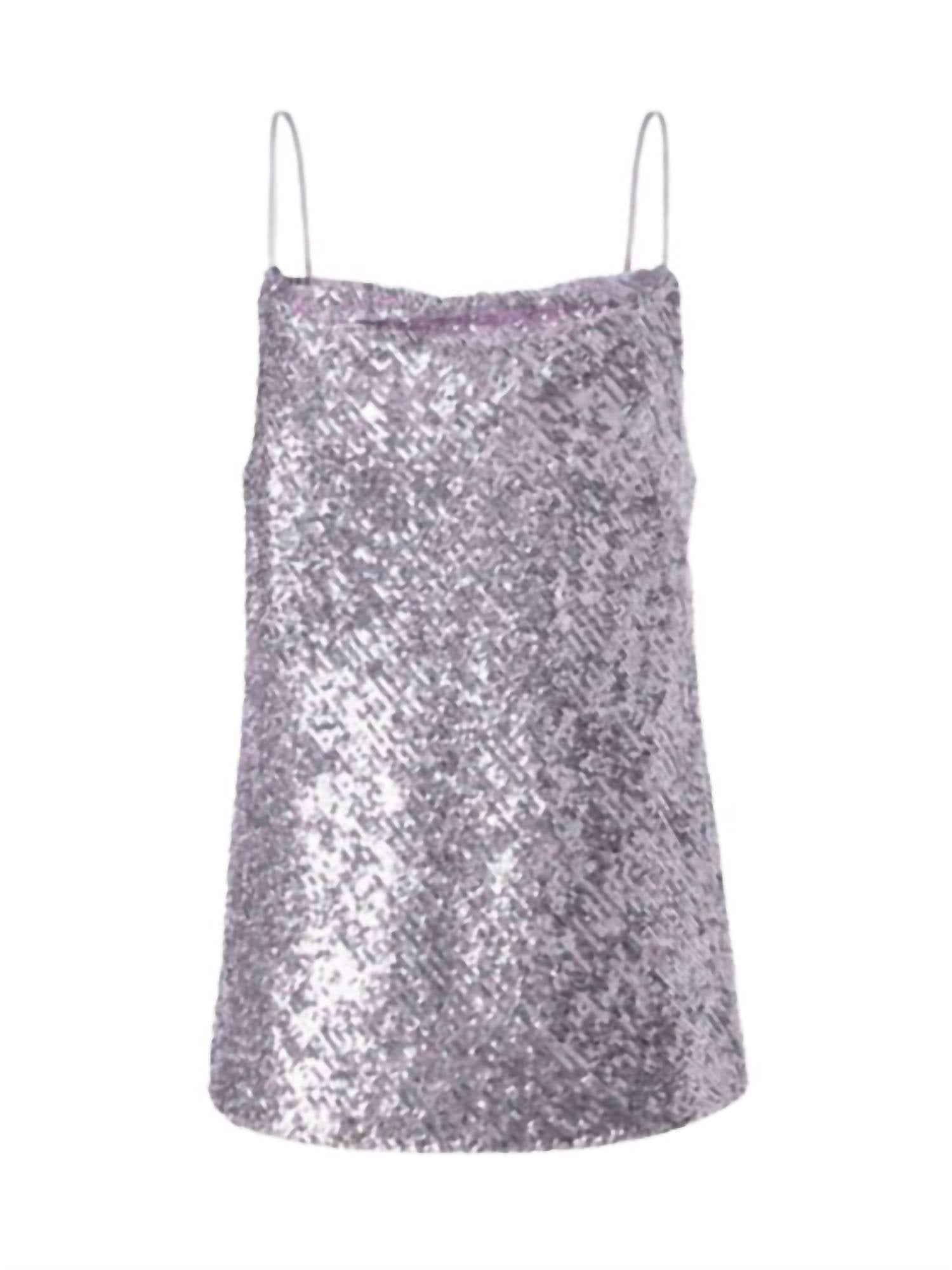Iris Setlakwe - Women's Raindrop Sequin Adjustable Cami Top