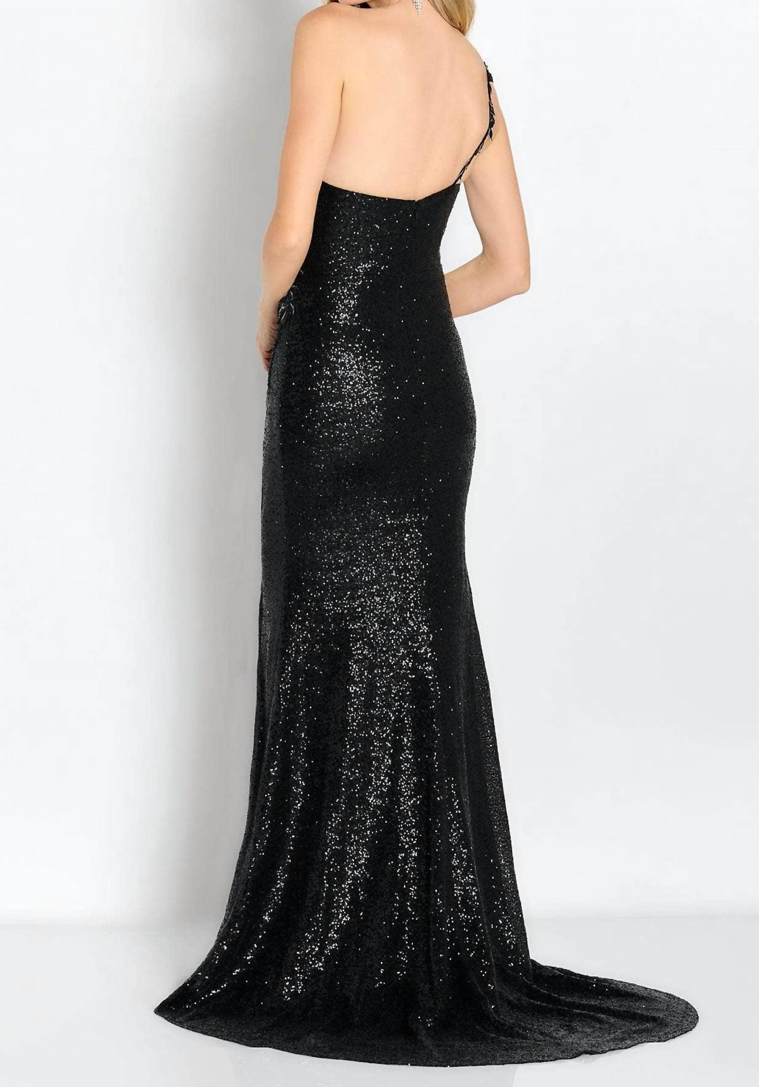 Cameron Blake - Applique One Shoulder Evening Dress