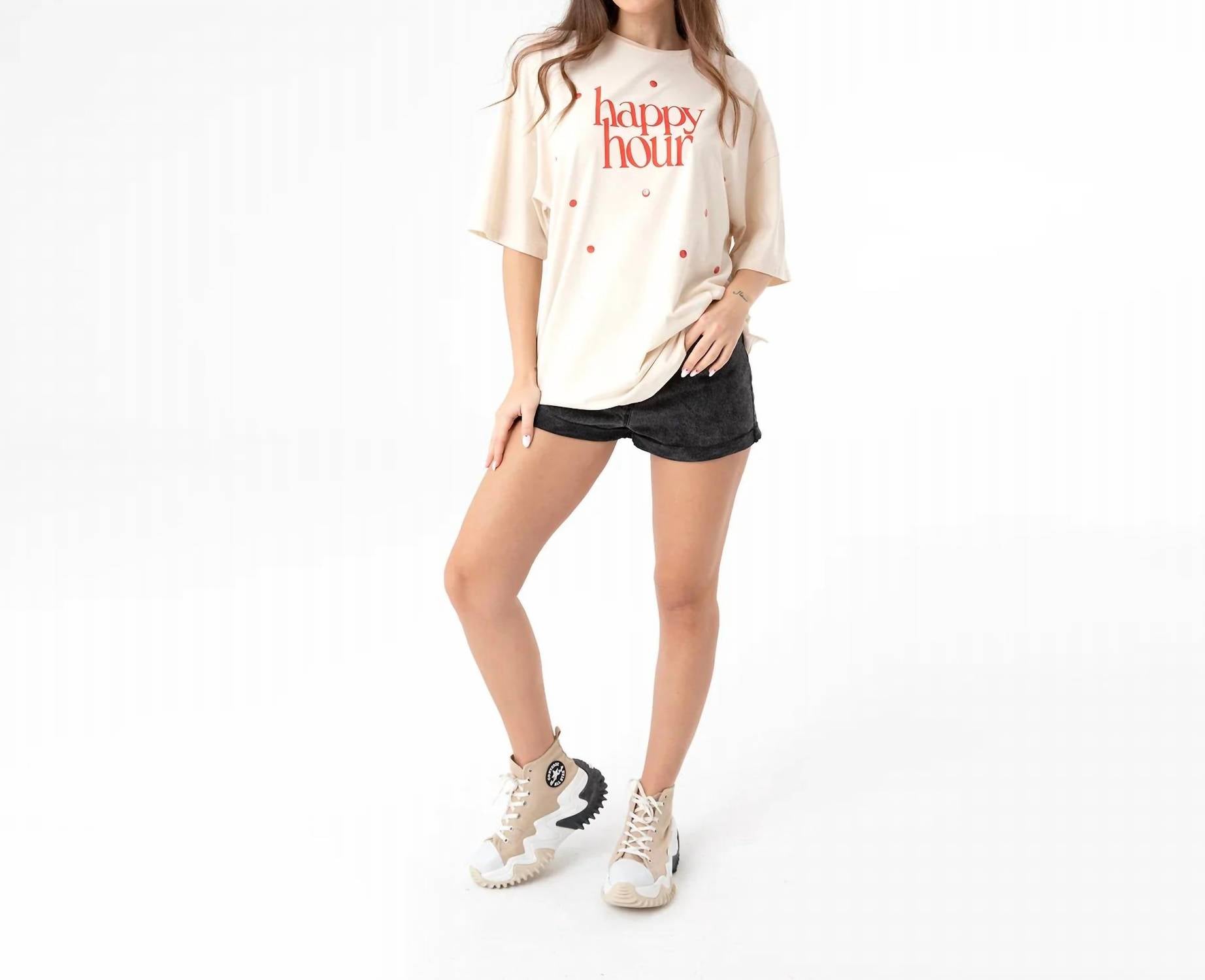 Soulofmu - Happy Hour Oversized T-shirt