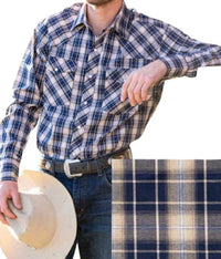 Wyoming Traders - Men's Long Sleeve Western Plaid Shirt