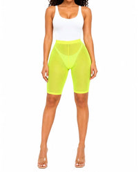 Jnk - On One Stretch Mesh Biker Shorts with Sheer