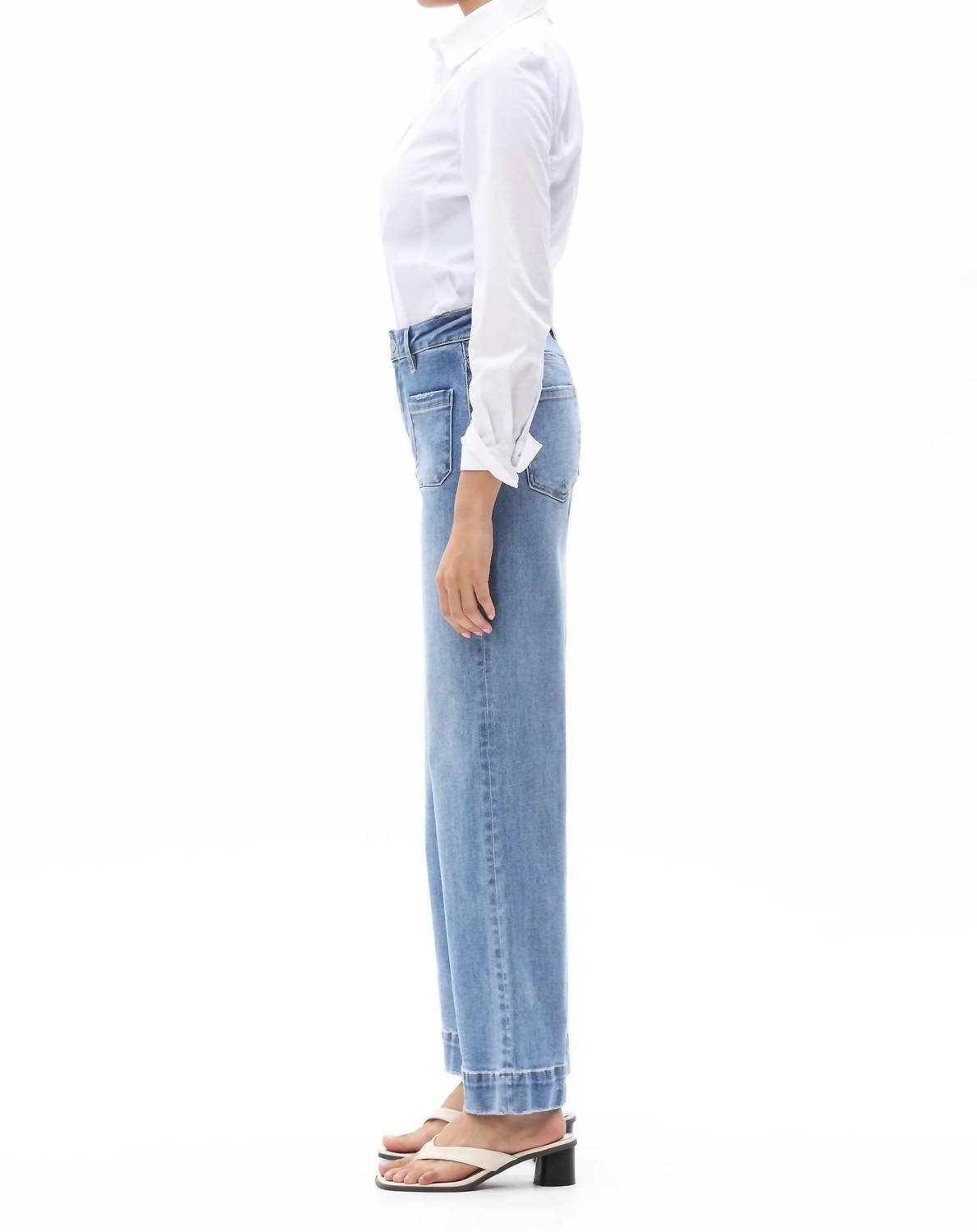 Bayeas - High Rise Wide Leg Jean