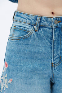 Bayeas - Tokio Embroidered Barrel Jeans