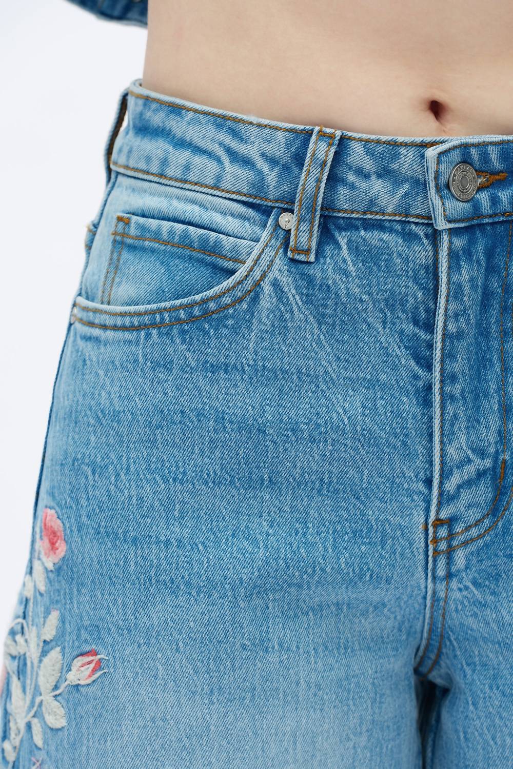 Bayeas - Tokio Embroidered Barrel Jeans