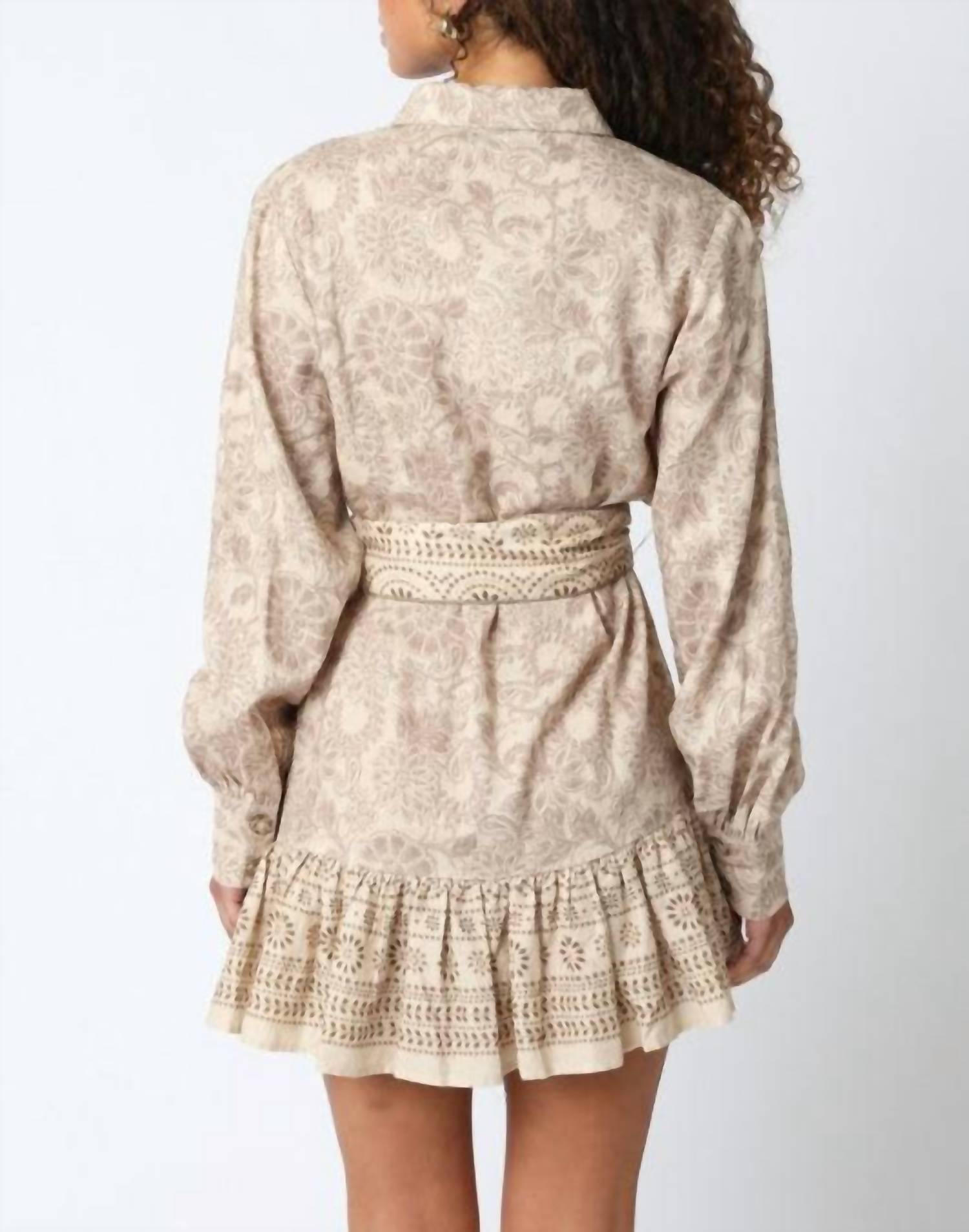 Olivaceous - Carly Ruffled Dress