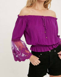 Bluivy - Bell Sleeve Off Shoulder Top