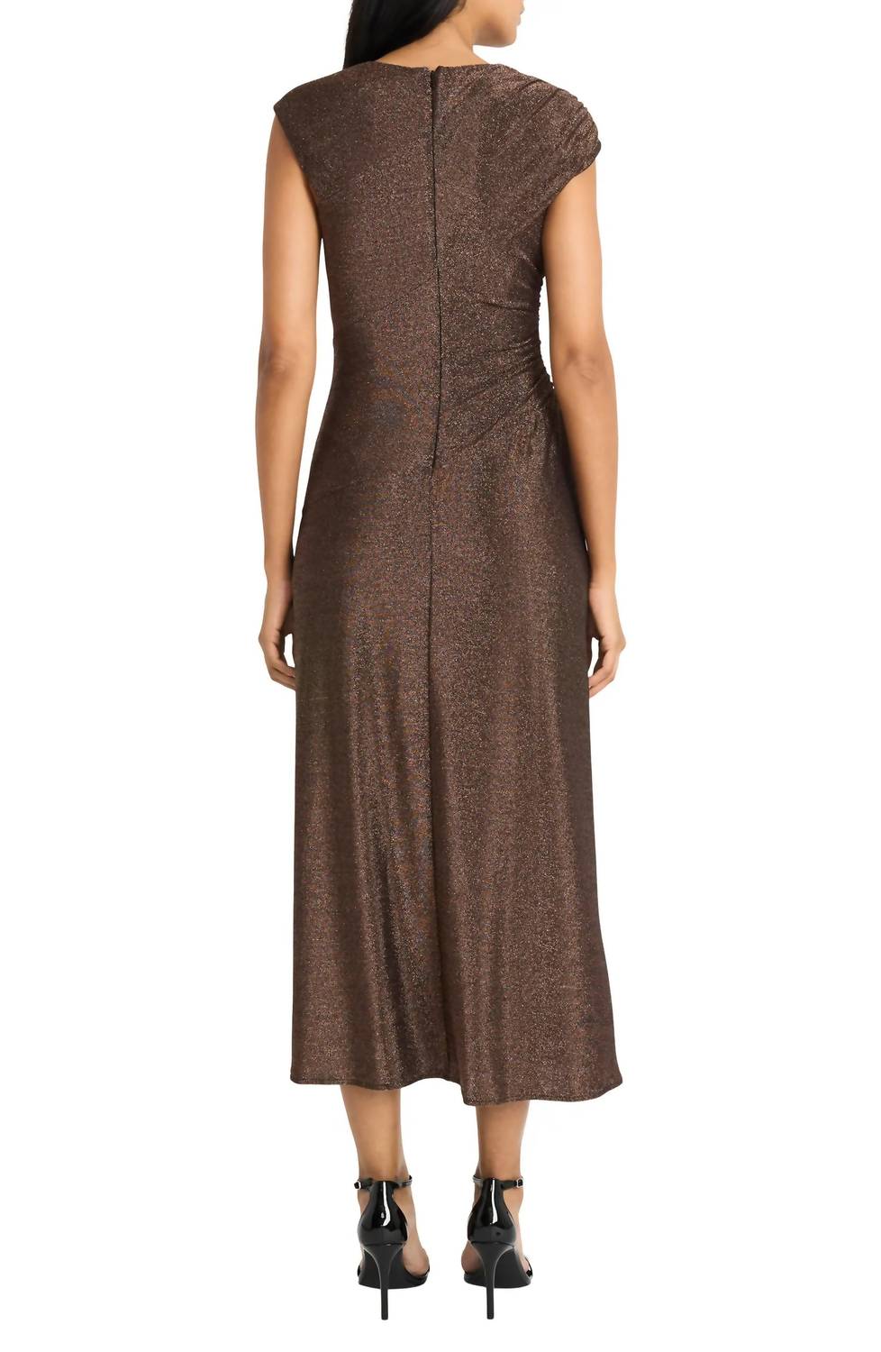 Maggy London - Cap Sleeve Metallic Dress
