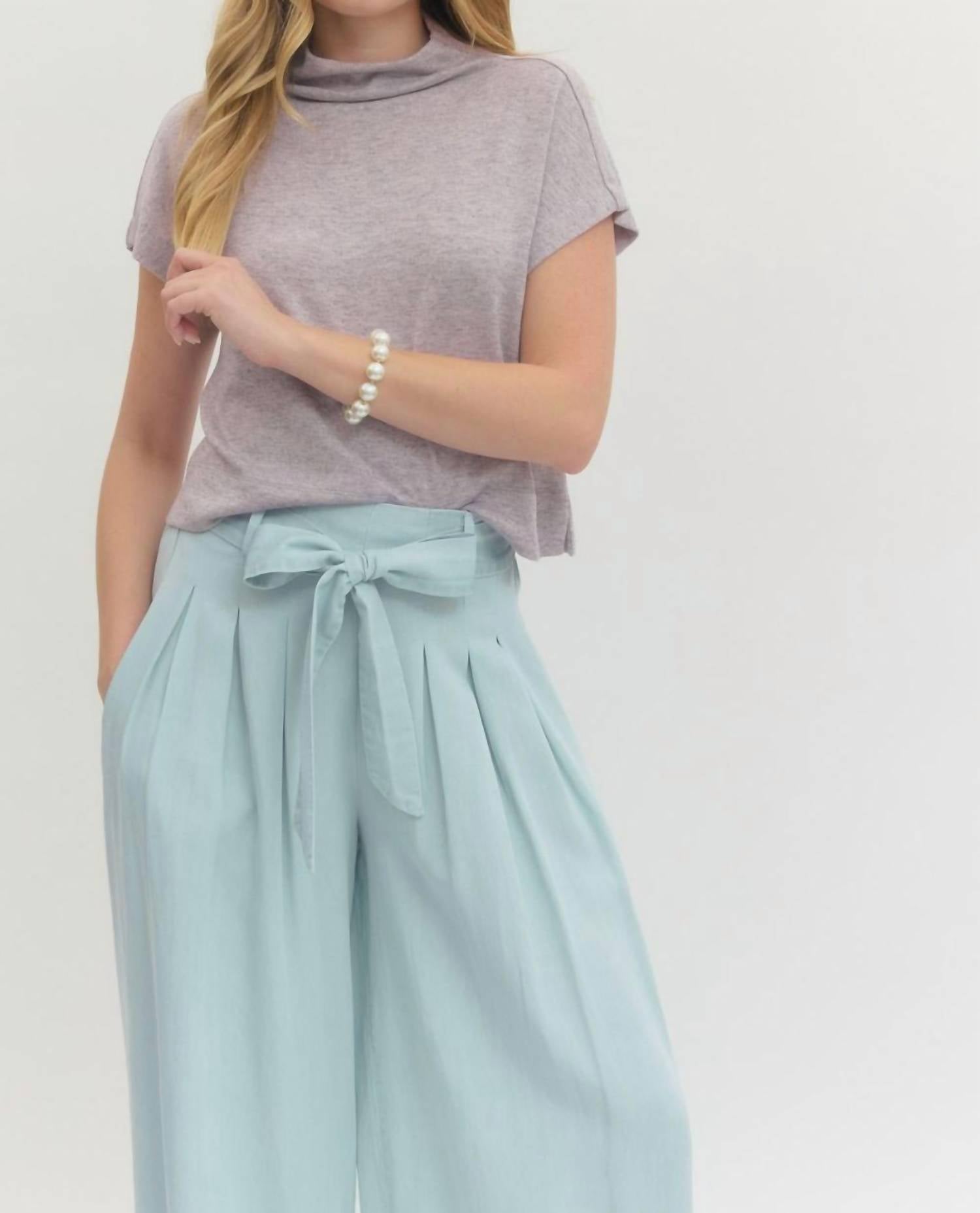 Entro - Megan Knit Mock Neck Pullover Top