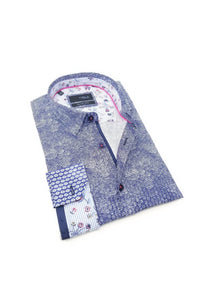 Eight X - Long Sleeve Button Down Shirt With Trim
