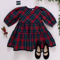 PINK CHICKEN Maribelle Dress in red tartan - kids' dress - view 5