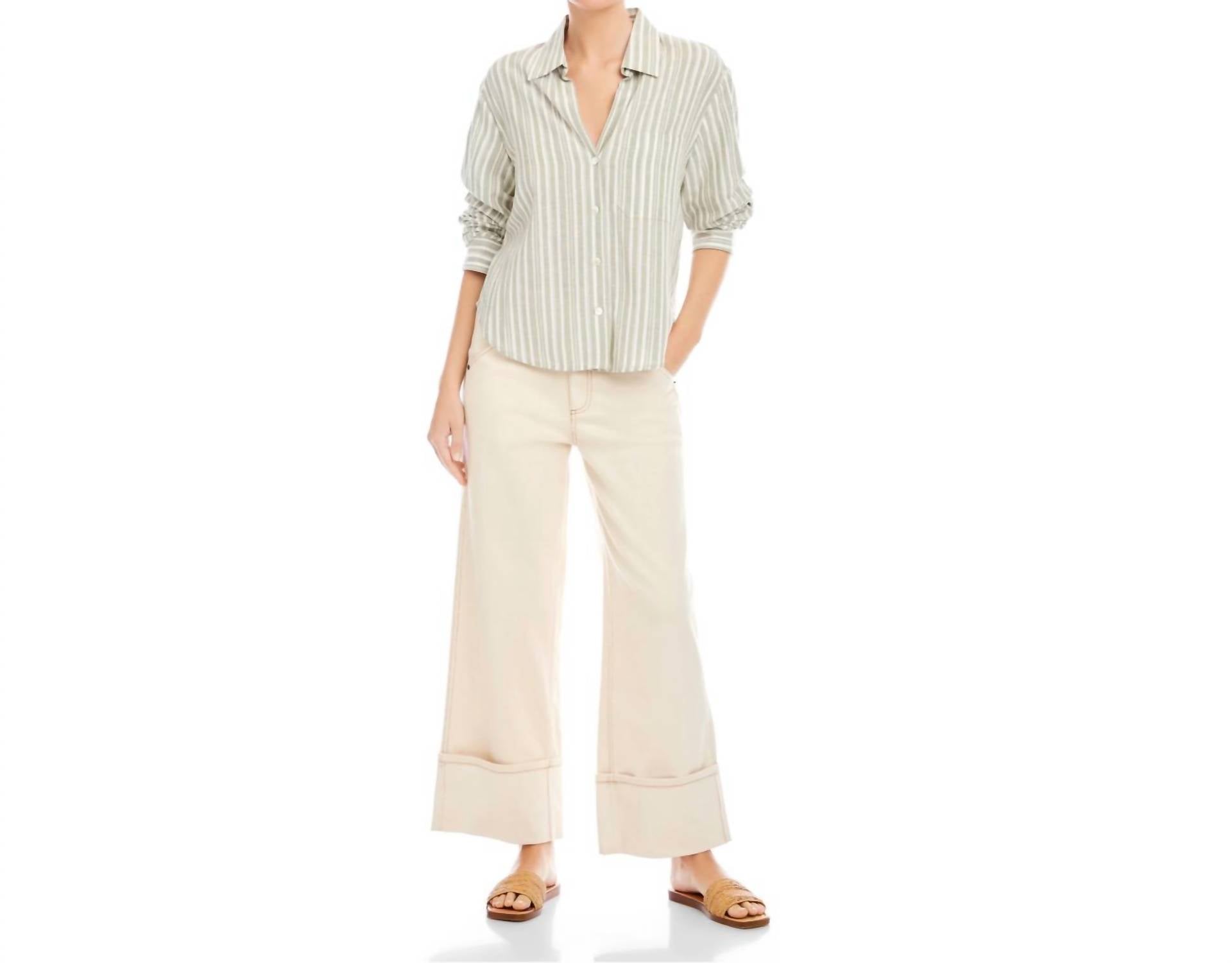 Fifteen Twenty - Leighton Ruched Sleeve Shirt