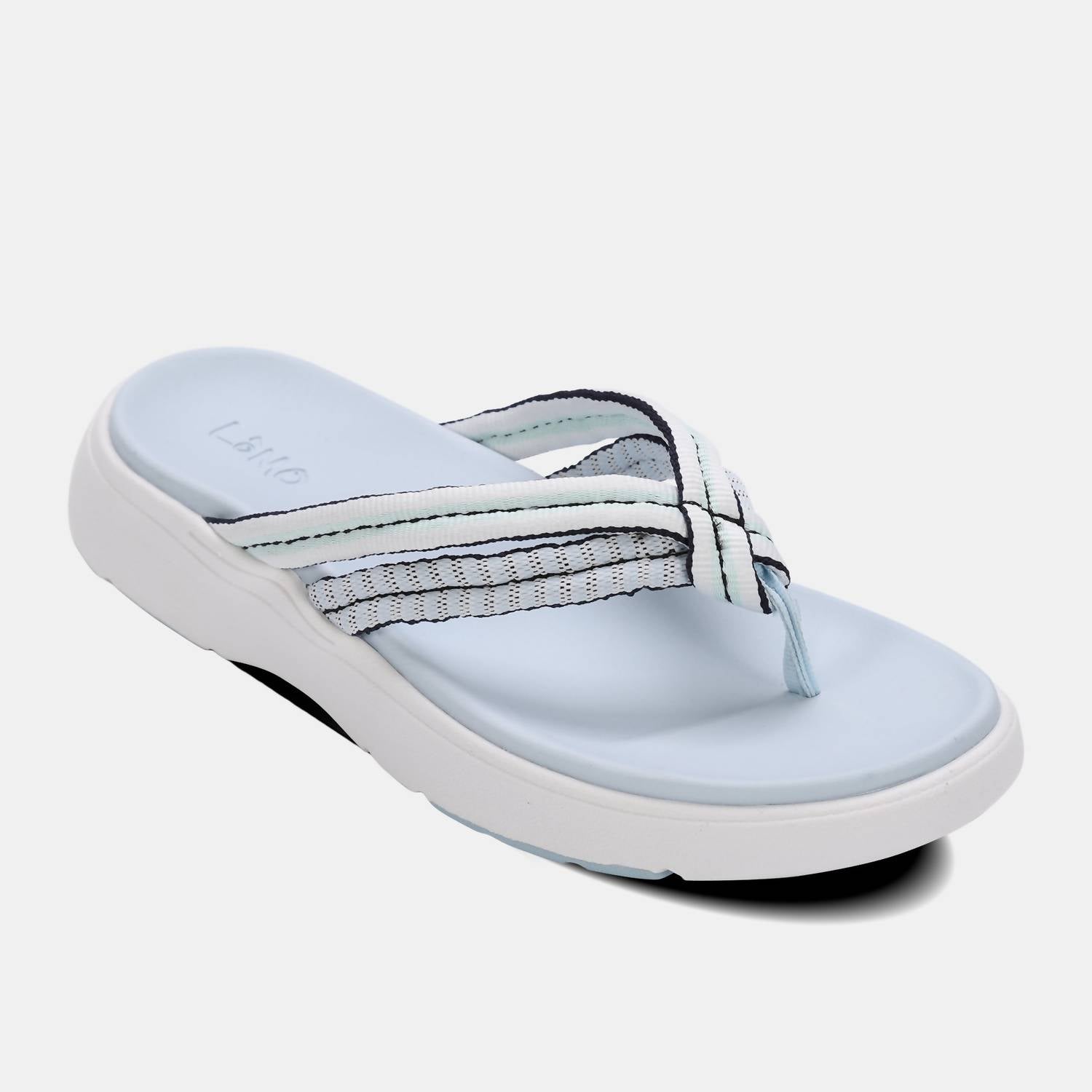 Lamo Women's Classic Nami Thong Sandal in blue - women's sandal - detail view