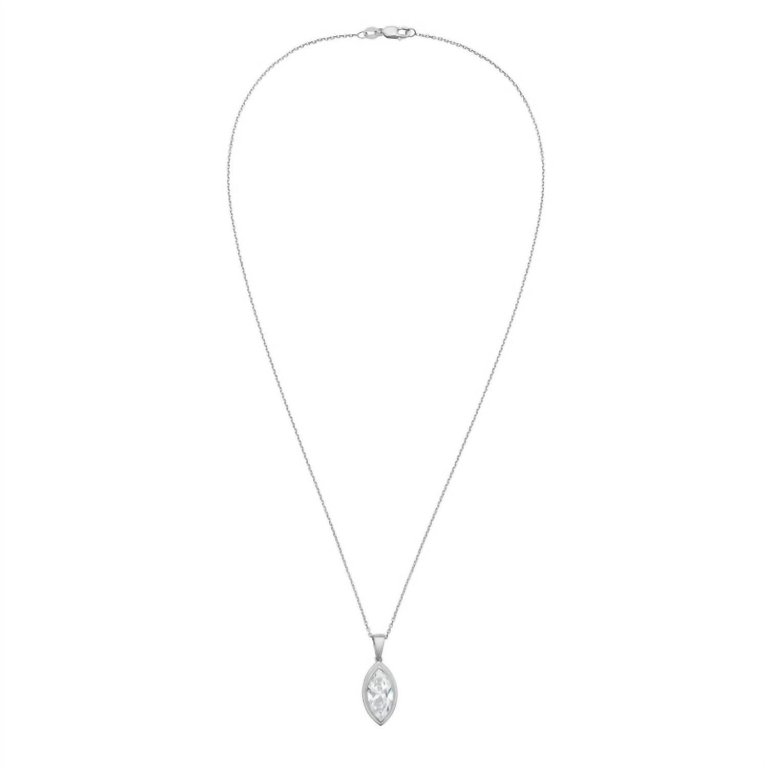 Diana M Jewels - Women's Marquise Lab-Grown Diamond Pendant Necklace (2.00 Ct) - Classic
