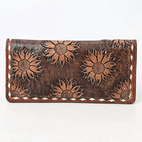 Ohlay - Women's Hand-tooled Leather Western Floral Wallet