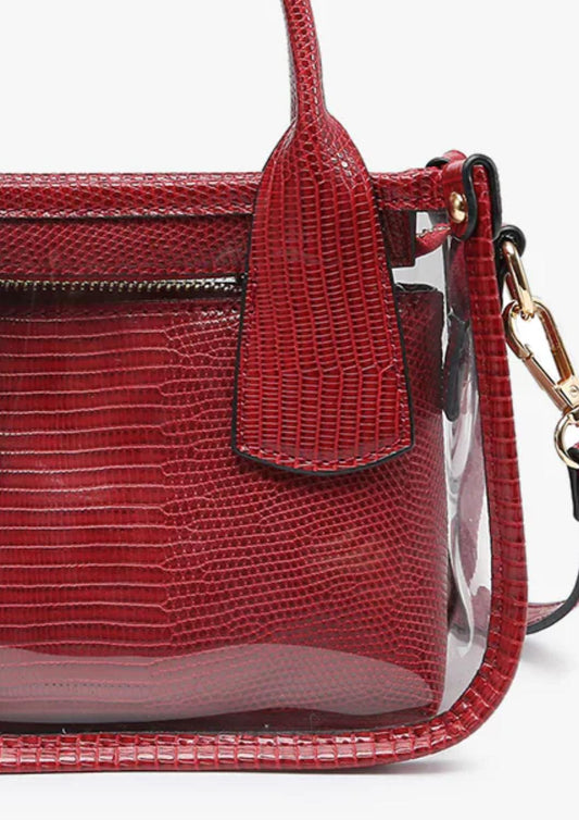 Jen & Co. - Women's Stacey Clear Satchel With Inner Bag