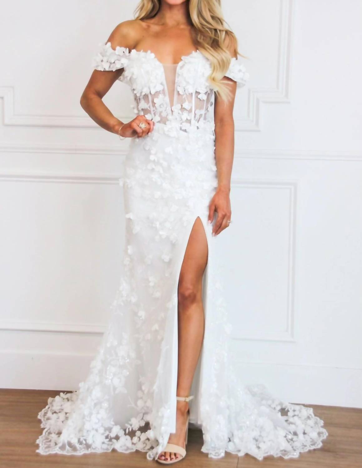 Cinderella Divine - Liliana Floral Applique Formal Dress