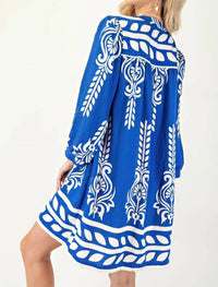 Gigio - Aztec Fringe Boho Mini Dress