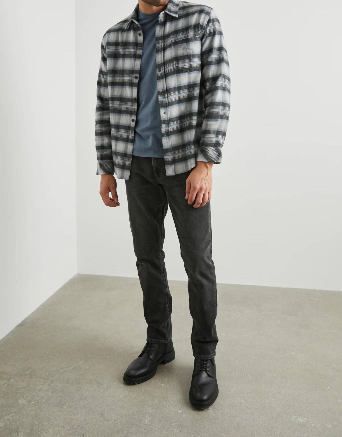 Rails Long Sleeve Forrest Shirt in charcoal heather yucca - men's jacket - view 4