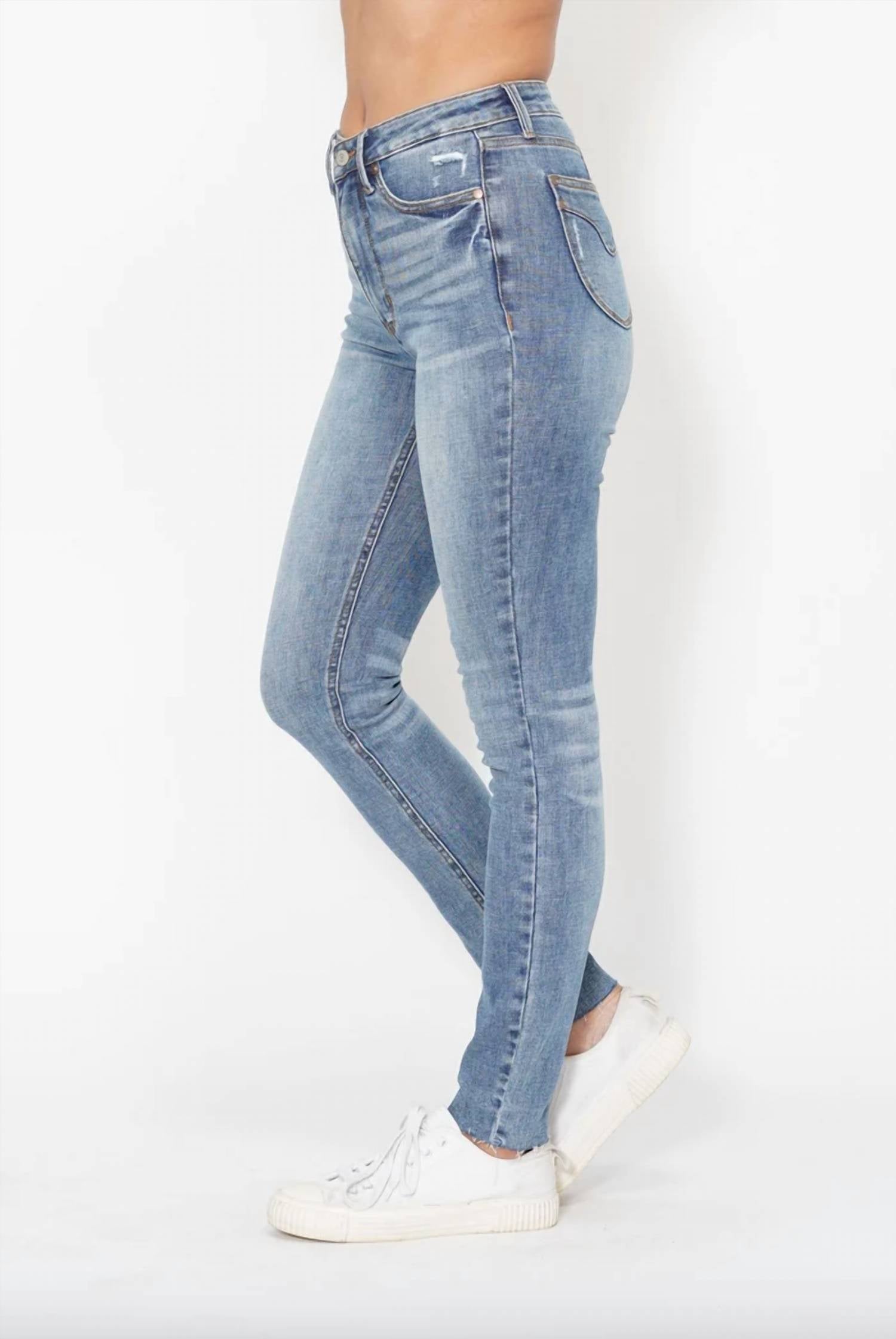 Judy Blue - Vintage Shield Pockets Skinny Jeans