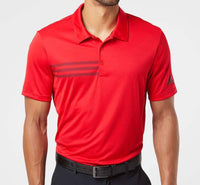 adidas Men's 3-stripes Chest Top in red - men's shirt