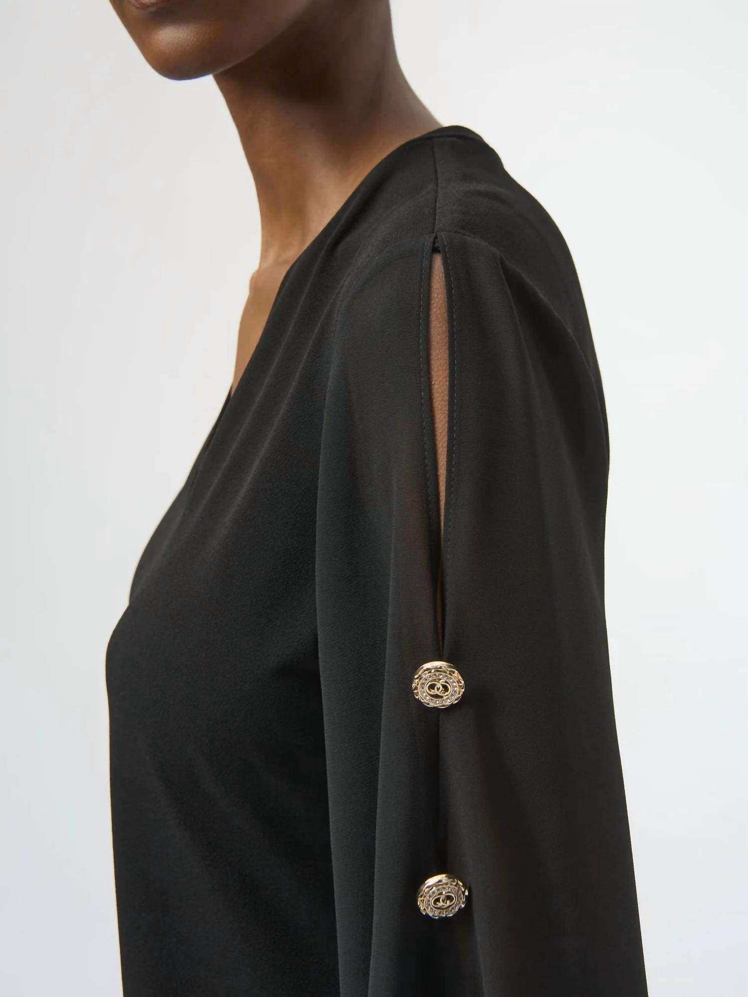 Joseph Ribkoff - Sheer Sleeve Blouse