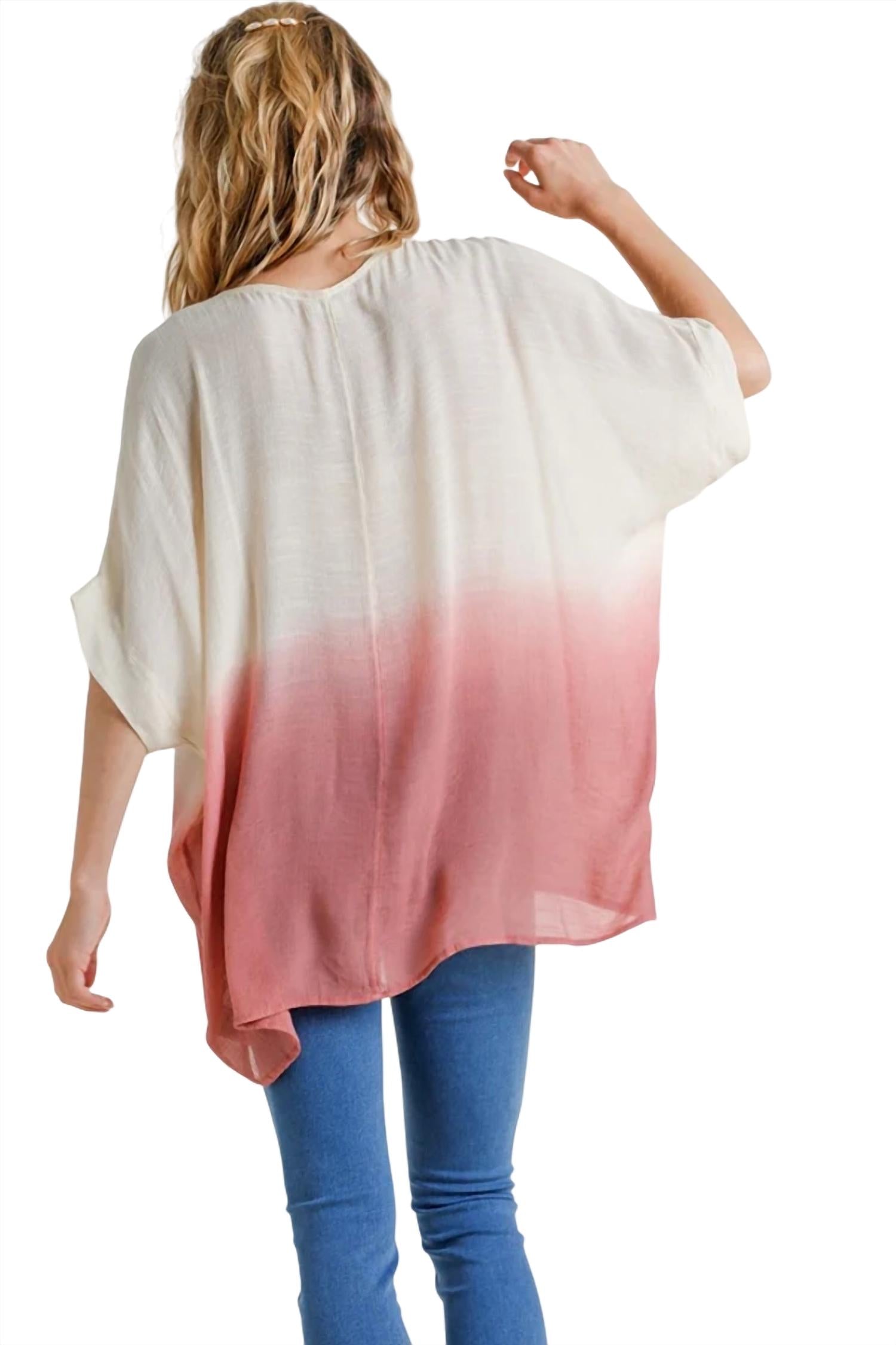 Umgee - Ombre Dolman Sleeve Top