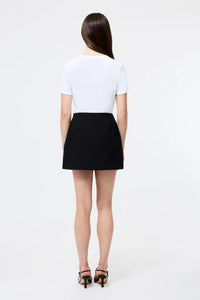 FRENCH CONNECTION Azra Twill Welt Pocket Mini Skirt in black - women's skirt - alternate view