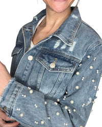 Vocal Apparel - Pearlesque Pearl Denim Jacket