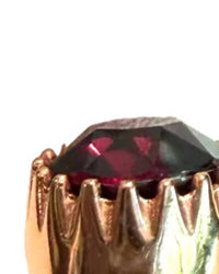 Qudo Women's London 8mm Jewelry Topper in garnet rosegold - women's jewelry - detail view