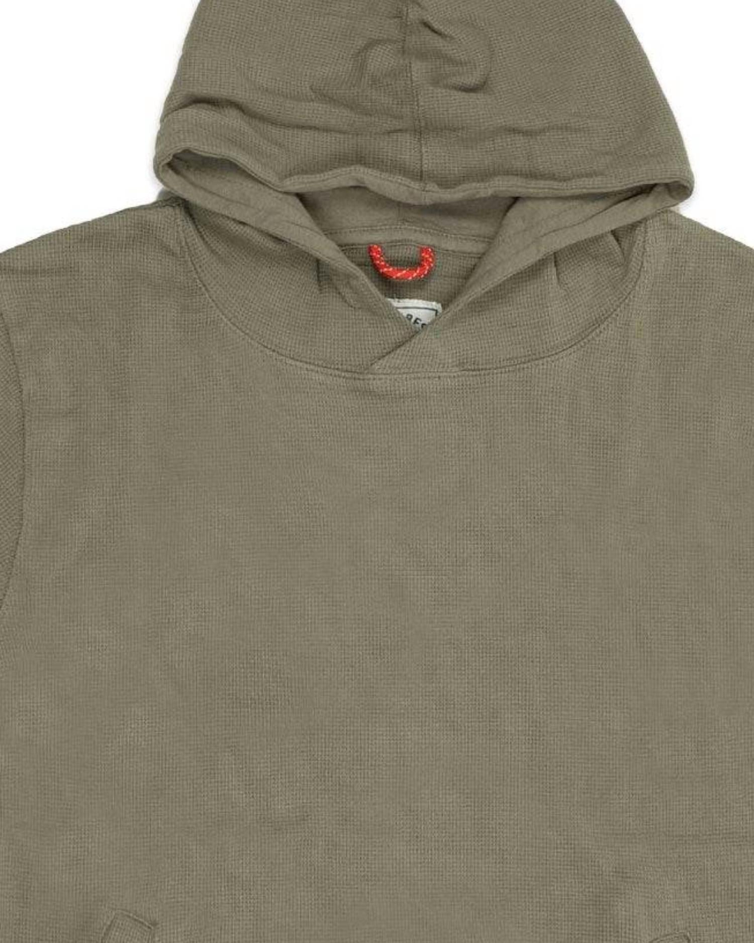 Iron & Resin Men's Keanu Hoodie in olive - men's shirt - detail view