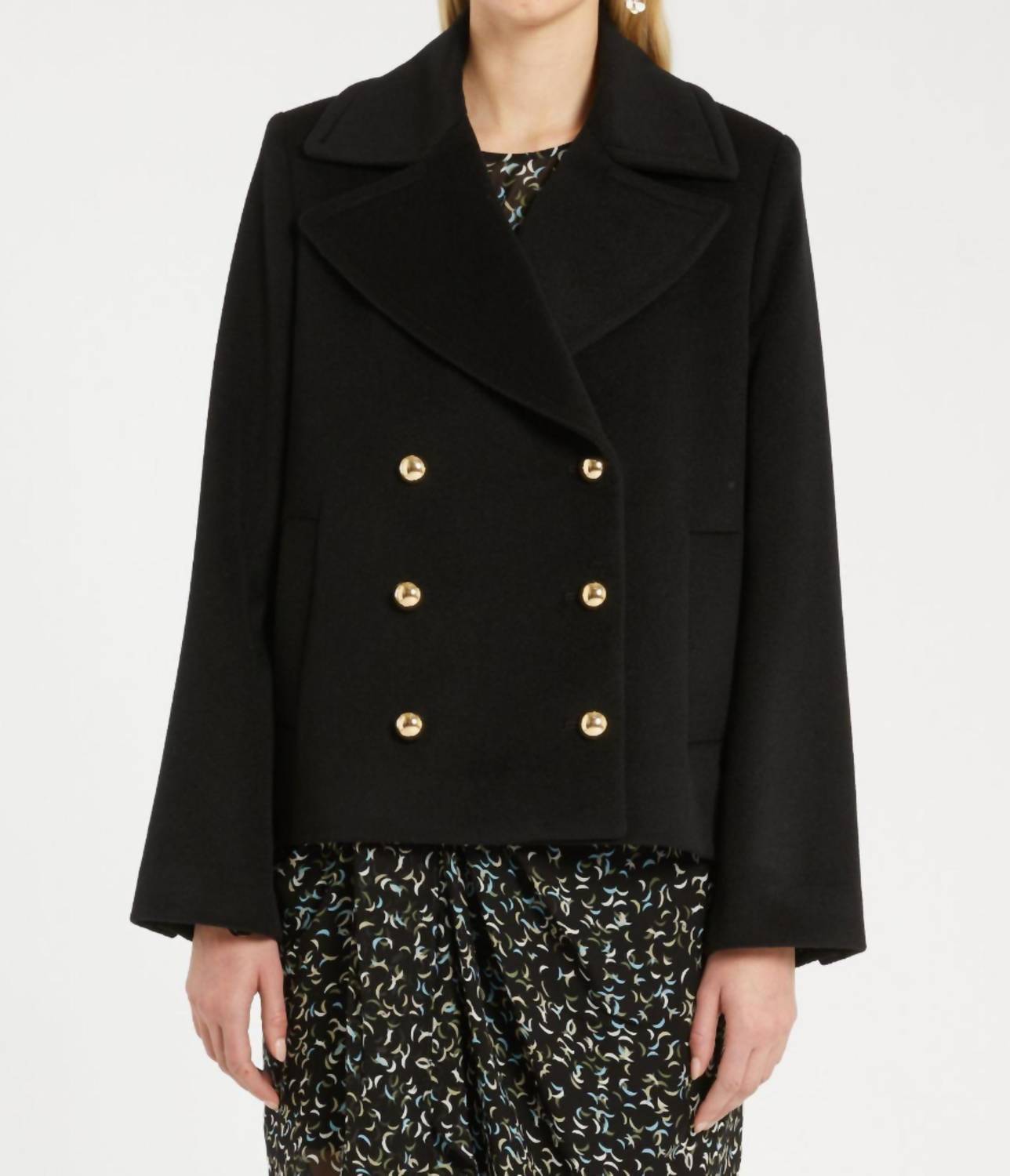 MARELLA Lago Cashmere Peacoat in black - women's jacket