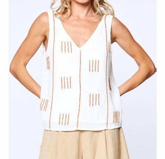 Ciebon - Kelly Wood Beaded Tank Top